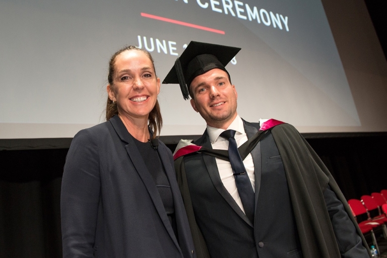 Keynote Speaker Janine Allis and Valedictorian Vaughan Copping