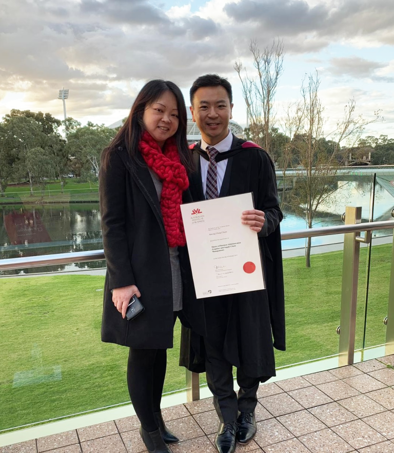 AIB MBA Graduate Kwong Chuen at Adelaide Graduation